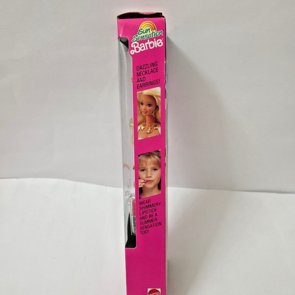 Rare 1991 Sensation Barbie Gold Metallic Bikini Lipstick Anchor Necklace 1390 - Picture 7 of 7